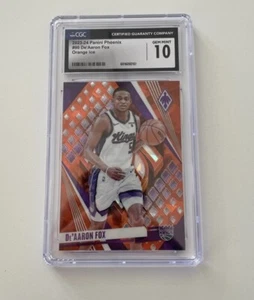 De’Aaron Fox Orange Ice 23-24 Panini Phoenix /249 Cgc 10 - Picture 1 of 2
