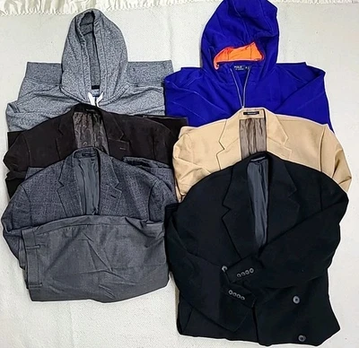 Lote 6 chaquetas de traje Ralph Lauren para hombre, traje de 2 piezas y sudaderas con capucha tallas mixtas Foto 1 de 4