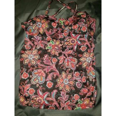 Top de Natación Maternidad Maternidad Maternidad Talla L Adelgazante con Correas Ajustables Paisley Foto 1 de 4