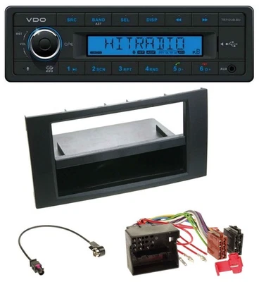 VDO Bluetooth AUX USB MP3 Autoradio für Ford Focus C-Max S-Max Galaxy 03-07 schw - Bild 1 von 4