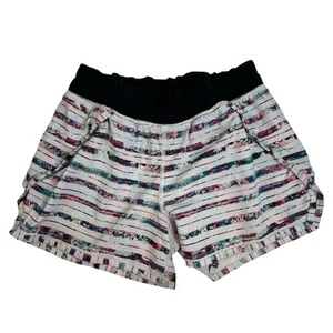 Ivivva by Lululemon Girls 14 Shorts Multicolor Striped Athletic Running Liner - Picture 1 of 10