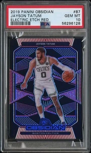 2019 PANINI OBSIDIAN ELECTRIC ETCH RED 1/5 JAYSON TATUM POP 1 PSA 10 - Picture 1 of 2