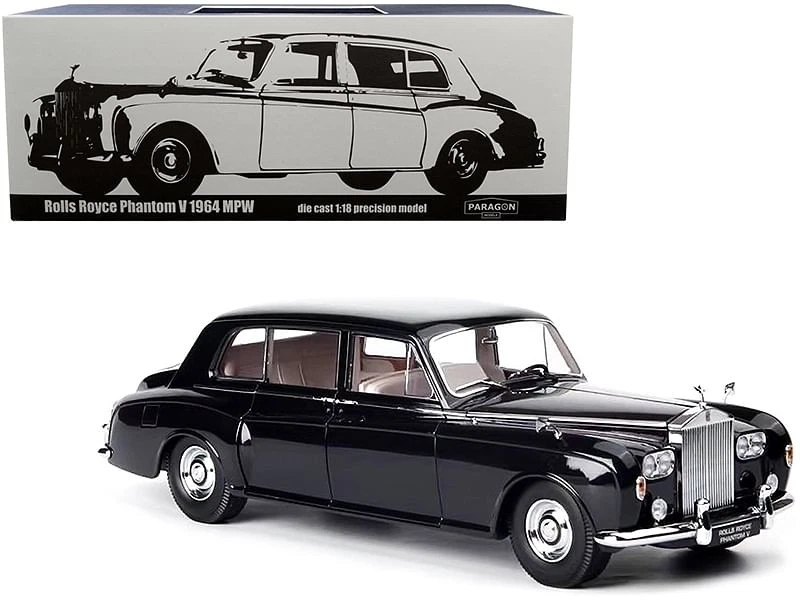 1964 Rolls Royce Phantom V Midnight Blue Metallic 1/18 Diecast Model Car by Para - Image 1 of 1