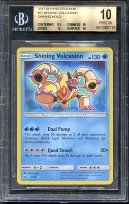POKEMON SHINING LEGENDS SHINING VOLCANION #27 HOLO BGS 10 PRISTINE - Image 1 of 2