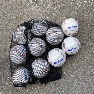 10 Official League Baseballs MacGregor 92722 Cork & Rubber Core 9" 5oz Nylon NEW - Image 1 of 4
