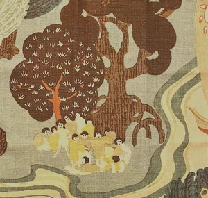 SCHUMACHER Pearl River Jade Linen Remnant New - Picture 1 of 1