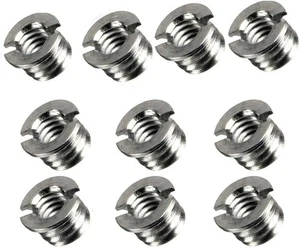 (10 Packs) Fotasy Stainless Steel 3/8" to 1/4" Reducer Bushing Convert Silver  - Picture 1 of 4