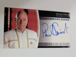 1998 Skybox Star Trek Insurrection Autograph A-1 Patrick Stewart Jean-Luc Picard - Picture 1 of 2