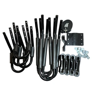 Roof Mounted J Bar Style Padded Racks 2 Pairs Kayak Canoe Skis MISSING HARDWARE - Picture 1 of 3