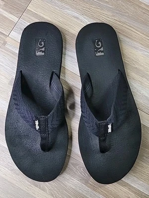 Sandalias chanclas Teva Mush II para mujer talla 10 tanga negras 4198 Foto 1 de 4