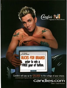2001 PRINT AD - CANDIE'S FRAGRANCE AD - MARK McGRATH SUGAR RAY SEXY AD - Picture 1 of 1