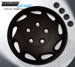 Wheel Rims Skin Cover 15" Inch Matte Black Hubcap -Style 807 15 Inches Qty 4pcs- - Picture 1 of 4