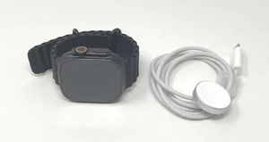 Apple Watch Ultra 2 49MM Black Titanium with Black Ocean Band Cellular Very Good - Picture 1 of 5