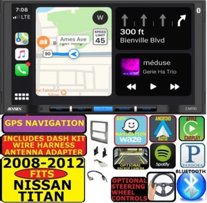 FOR NISSAN TITAN GPS NAV APPLE CARPLAY ANDROID AUTO BLUETOOTH CAR RADIO STEREO - Picture 1 of 12