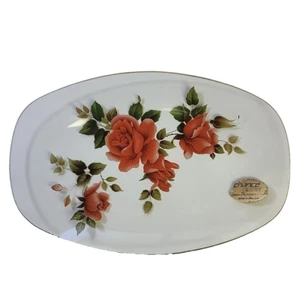 Chance Pilkington Glass Floral Dish 8.25" - England - Picture 1 of 12