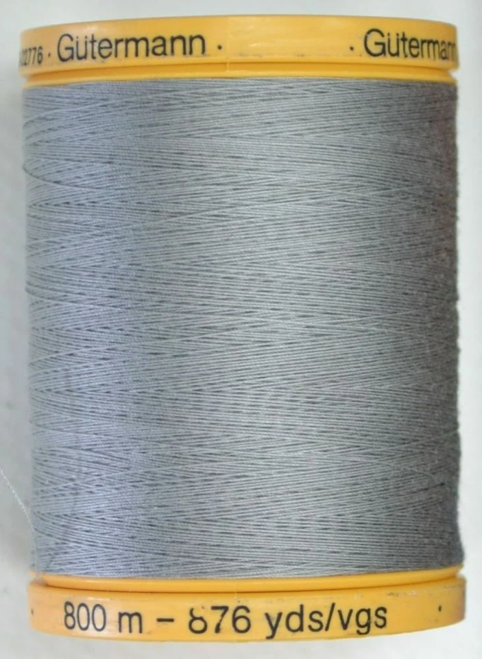 Gutermann Natural Cotton Thread 800m (876yds) #6206 Grey
