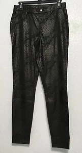 Leggings de microgamuza Hue U16990H negros elásticos de pitón talla M L XL NUEVOS CON ETIQUETAS PRECIO DE VENTA SUGERIDO POR EL FABRICANTE $54 - Imagen 1 de 1