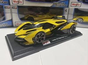Lambo V12 Vision GT Lamborghini Concept Car Yellow 1/18 Scale Maisto Collection - Picture 1 of 6