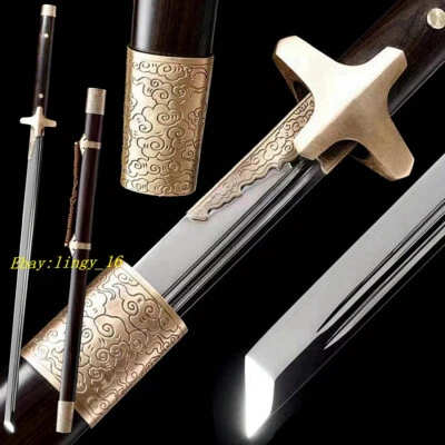 Accesorio de latón sable dinastía Tang china 唐刀 batalla Dao T10 espada afilada de acero Foto 1 de 4