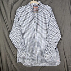 THOMAS PINK Slim Fit Prestige Shirt Men's Blue Size 17 35 LongSleeve - Picture 1 of 14