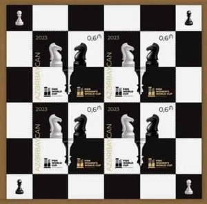Azerbaiyán 2023 * Ajedrez * Copa Mundial FIDE * Bakú * Hoja de recuerdo * MNH - Imagen 1 de 2