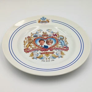 Charles & Diana Commemorative Plate 1981 Wedding Rare Midwinter 22.5cm - Picture 1 of 8