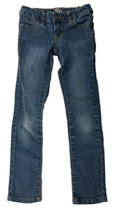 SO Girl's Jeans 7 Slim Blue Jeans w/ Adjustable Waistband NICE - Picture 1 of 7