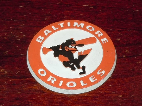 BALTIMORE ORIOLES Vintage Old MLB RUBBER Baseball FRIDGE MAGNET Standings Board Cover