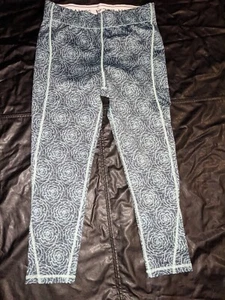 Ivory Ella Leggings Floral Blue Size Small - Picture 1 of 12