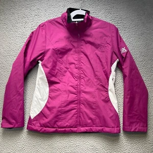 Zero Xposure Jacket Womens Medium Pink Windbreaker Fleece Lined Full Zip - Picture 1 of 15