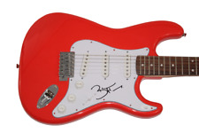 BRANDON FLOWERS SIGNED AUTOGRAPH RED FENDER ELECTRIC GUITAR THE KILLERS w/ JSA