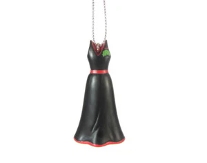 RUSS Mini Vestido Decoración de Árboles Pintado a Mano 3D Adorno Negro - Imagen 1 de 2