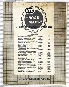 VINTAGE 1970 ATP Road Maps Guide to TRANSMISSION Servicing illustrated Parts - Bild 1 von 5