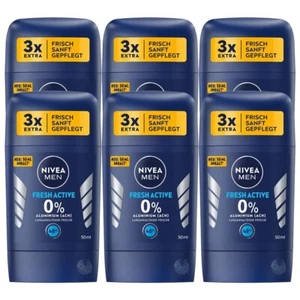 6x 50ml Nivea Men Fresh Active Deo Stick OHNE ALUMINIUM Deodorant lange frische - Bild 1 von 1