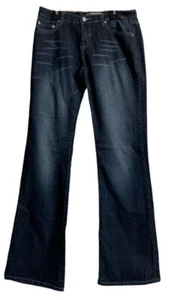 Z Cavaricci Jeans Women’s 9 Stretch Flare Boot Leg Vintage Dark Wash Denim - Picture 1 of 9