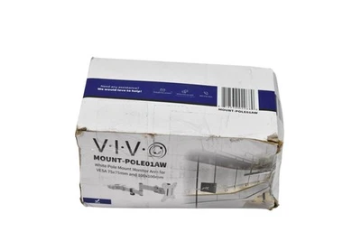 VIVO MOUNT-POLE01AW White Pole Mount Monitor Arm Adjustable VESA 75x75 100x100 - Image 1 of 4
