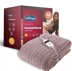 Silentnight Comfort Control Electric Heated Throw - Fleece Heating Overblanket - Picture 1 of 1