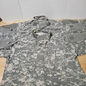 Lotto 3 Camicia/Cappotto ACU Small Regular USGI Digital Digi Camo Resistente alla Fiamma Esercito - Foto 1 di 8