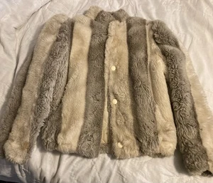 Vintage London Fog Faux Fur Women’s Ladies Evening Dress Coat Short Size 12 - Picture 1 of 19