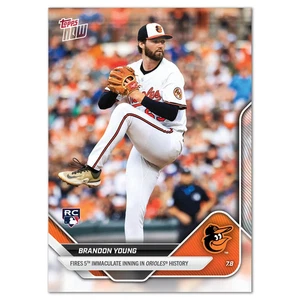 2025 MLB Topps NOW 405 BRANDON YOUNG IMMACULATE BALTIMORE ORIOLES ROOKIE PRESALE - Picture 1 of 2