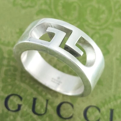 Gucci Gucci Cut Out Double G Ring US : 7.25 (Size : 15/IT ) Sterling Silver 925 - Image 1 of 4