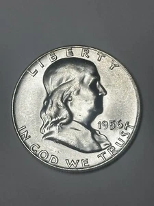 1956 P Franklin Half UNC - Picture 1 of 2