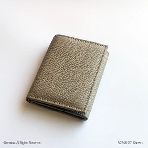 Genuine Leather Men's Trifold Wallet Modern Design - Cartera Trifold para Hombre - Picture 1 of 3