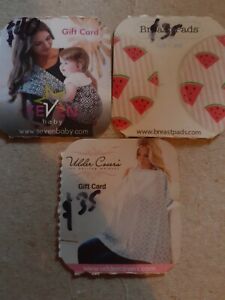 BreastPads undercovers seven baby gift cards $110 baby shower mom birthday xmas
