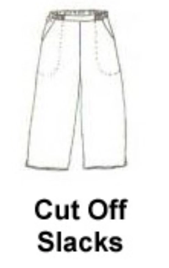 Pantalón FLAX Grande Corte Pantalones Lino Shrter Floods Naranja Quemado Amapola Frente Plano Foto 1 de 4