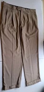 HERRENHOSE JC PENNY STAFFORD MICRO-STRIA HELLBRAUN W 38 IN 30 - Bild 1 von 12