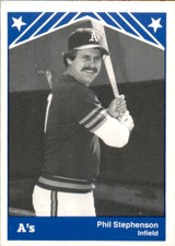 1983 Albany-Colonie A's TCMA #15 Phil Stephenson Guthrie Oklahoma Baseball Card