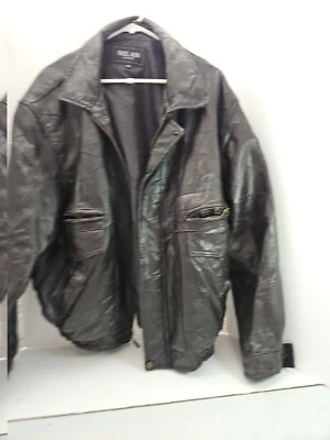 Chaqueta de Cuero MILAN Negra Para Hombre XXL Forro Acolchado Excelente Estado Foto 1 de 4
