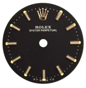 Rolex Oyster Perpetual 6718 OT SWISS TO Ladies Watch Face Dial Black Vintage - Picture 1 of 2