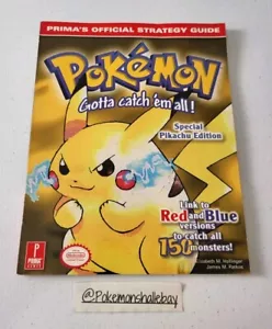 Pokemon Yellow Version Prima Strategy Guide *POSTED STILL ATTATCHED* - Picture 1 of 7